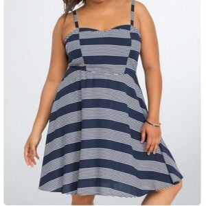 Torrid Blue Striped Sundress